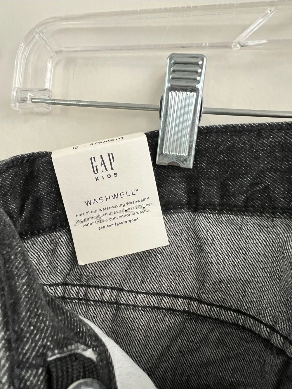 Gap NWT Boys black wash jeans size 12